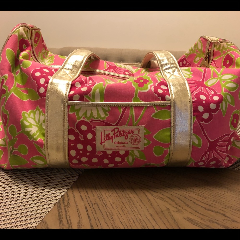 Lilly Pulitzer Original Canvas Print Duffle Bag